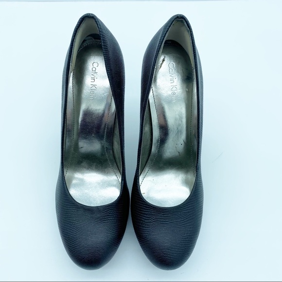 Calvin Klein Black Carley Platform Heels - Picture 3 of 8